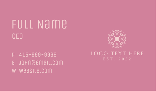 Floral Beauty Elegant Makeup Business Card Design Image Preview