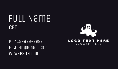 Scary Haunted Ghost Business Card Image Preview