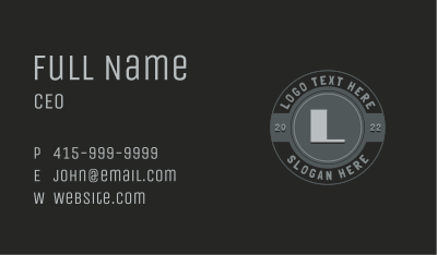 Grey Generic Badge Business Card Image Preview