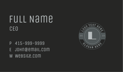 Grey Generic Badge Business Card Image Preview
