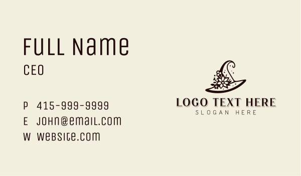 Witch Hat Fashion Business Card Design Image Preview