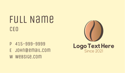 Coffee Bean  Business Card Image Preview