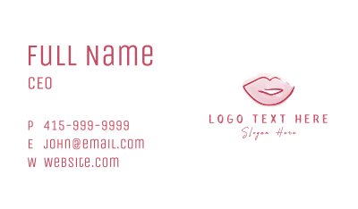 Watercolor Lips Styling Business Card Image Preview
