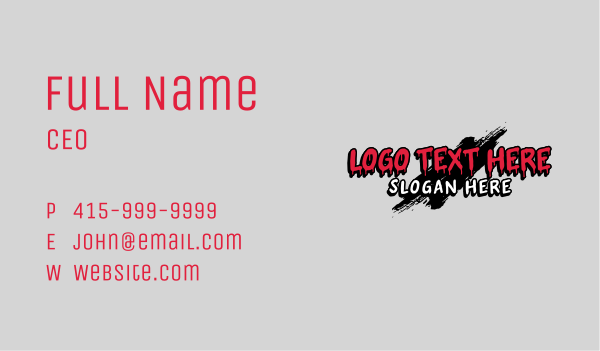 Rock Band Spooky Business Card Design Image Preview