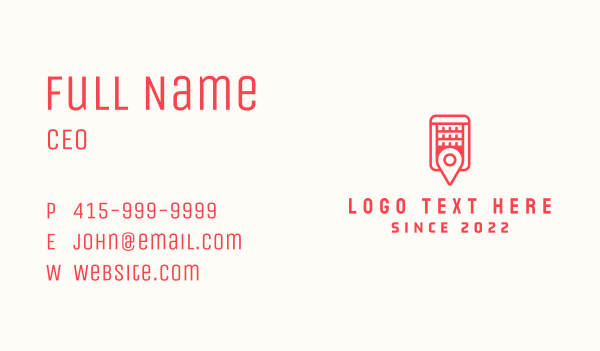 Location Pin Machine  Business Card Design Image Preview