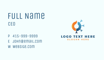 Flame Snowflake HVAC Business Card Image Preview