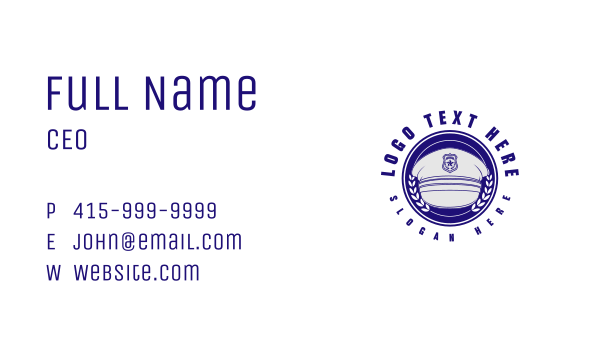 Police Officer Hat Business Card Design Image Preview