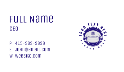 Police Officer Hat Business Card Image Preview