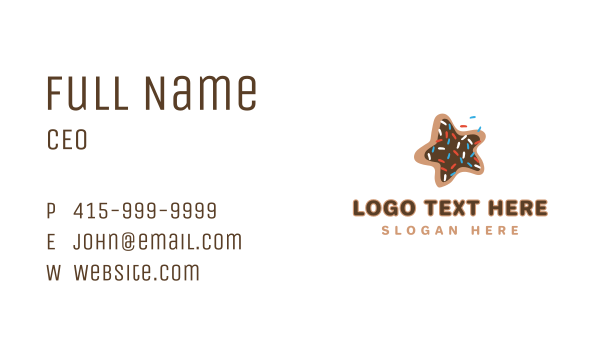 Star Cookie Snack Business Card Design Image Preview