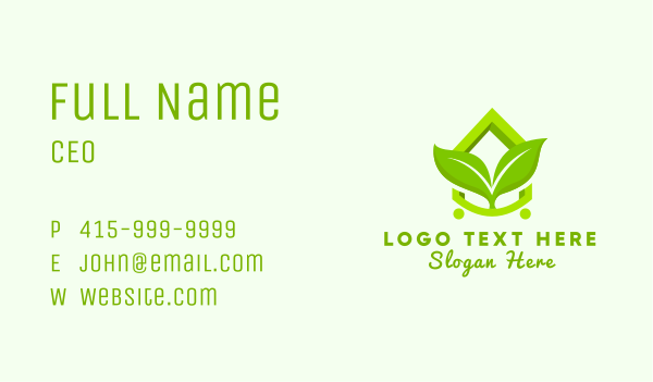 Sustainable Tiny House  Business Card Design Image Preview