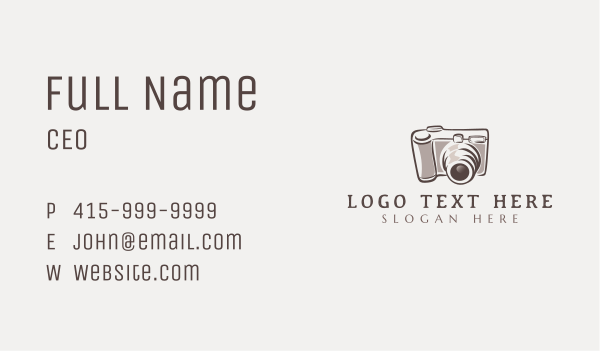 Camera Lens Photo Business Card Design Image Preview