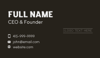 Minimalist Elegant Wordmark Business Card Preview