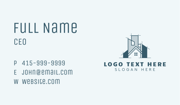 Property Developer Blueprint Business Card Design Image Preview