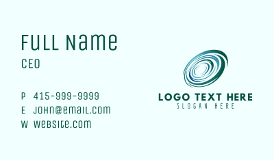 Radial Ocean Wave whirlpool  Business Card Image Preview