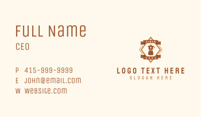 Hipster Espresso Coffee Pitcher Business Card Image Preview