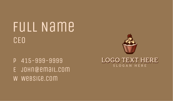 Cupcake Dessert Pastry Business Card Design Image Preview