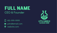 Teal Laboratory Flask Business Card Image Preview