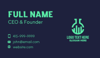 Teal Laboratory Flask Business Card Design