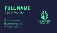 Teal Laboratory Flask Business Card Image Preview