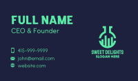 Teal Laboratory Flask Business Card Image Preview