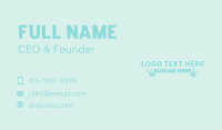 Cute Laundry Shop Wordmark Business Card Image Preview
