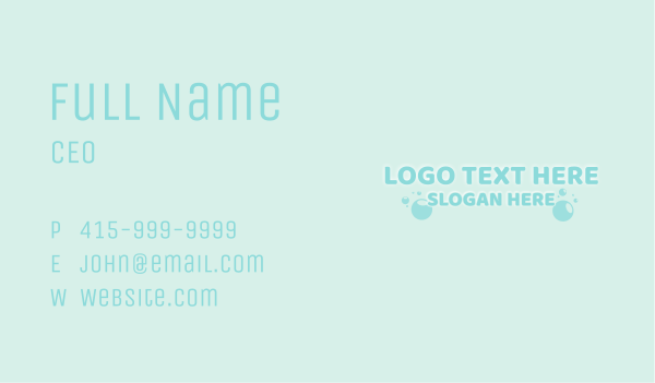 Cute Laundry Shop Wordmark Business Card Design Image Preview