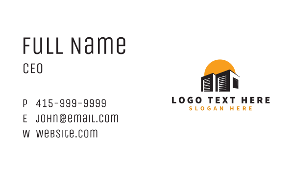 Logistics Storage Warehouse Business Card Design Image Preview