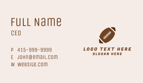 Brown Football Ball Business Card Design Image Preview
