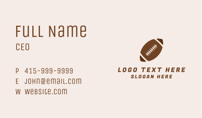 Brown Football Ball Business Card