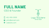 Green Bicycle Outline Business Card Design