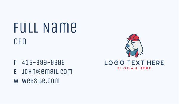 Dog Safety Hat  Business Card Design Image Preview