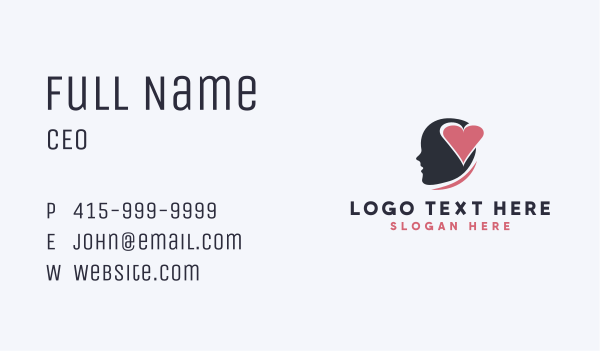 Heart Mental Health Counselling  Business Card Design Image Preview