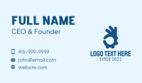 Blue Hand Gesture  Business Card Image Preview