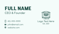 Green Macrame Decoration  Business Card Image Preview