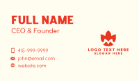 Orange Flower Letter M Business Card Image Preview
