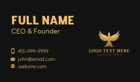 Golden Flying Bird Business Card Image Preview