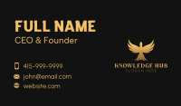 Golden Flying Bird Business Card Image Preview