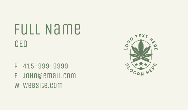 Marijuana Weed Plant Business Card Design Image Preview