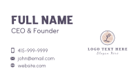 Beauty Wellness Letter  Business Card Image Preview