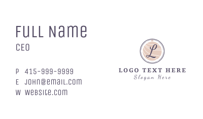 Beauty Wellness Letter  Business Card Image Preview