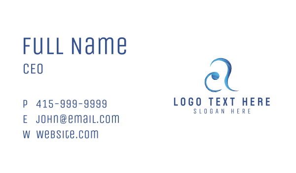 Liquid Letter A Business Card Design Image Preview