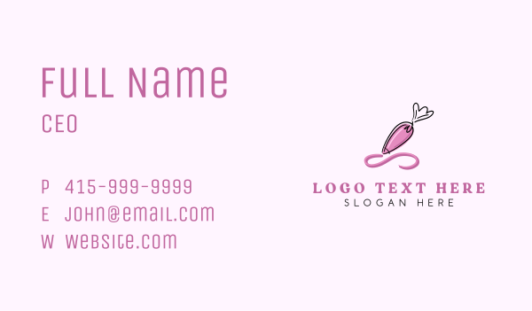 Piping Bag Icing Frosting Business Card Design Image Preview