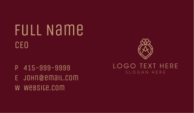 Luxe Jewel Letter A Business Card Image Preview