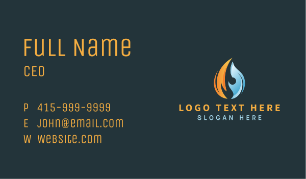 Cold Thermal Flame Business Card Design Image Preview