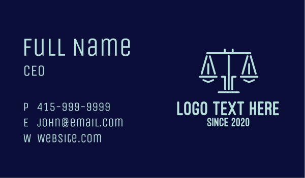 Legal Lawyer Attorney Scales Business Card Design Image Preview