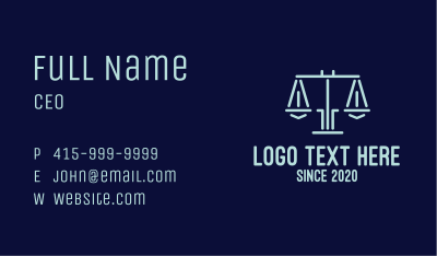 Legal Lawyer Attorney Scales Business Card Image Preview