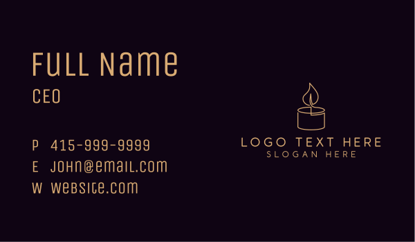 Candlelight Spa Decor Business Card Design Image Preview