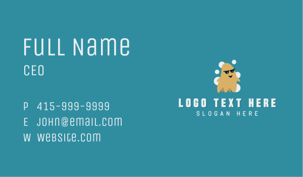 Cartoon Ghost Brand Business Card Design Image Preview