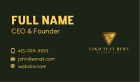 Gold Luxury Triangle Business Card Design