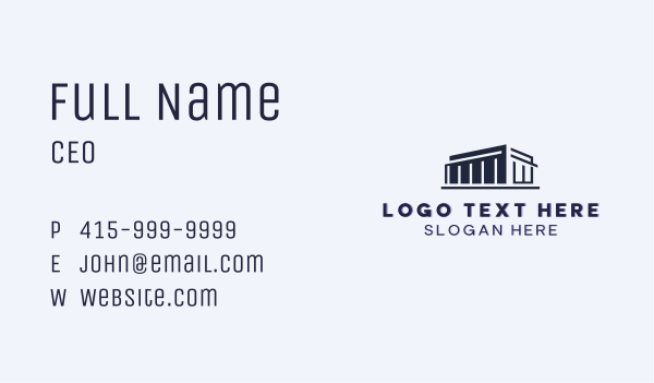 Warehouse Building Facility Business Card Design Image Preview